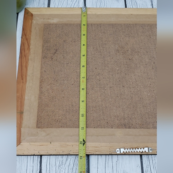 Vtg. Red Velvet Framed 1913 Mercer Wall Decor on Metal - Picture 8 of 8